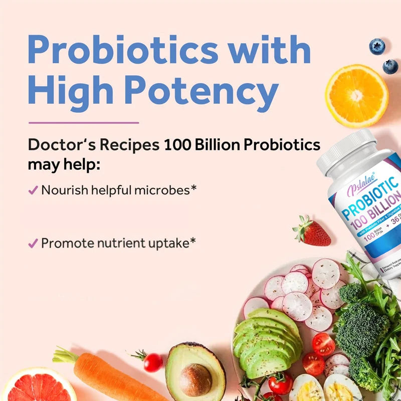 Probiotics 100 Billion - Supports Urinary Health, Promotes Digestive Regularity, and Balances Intestinal Bacteria - 120 Capsules