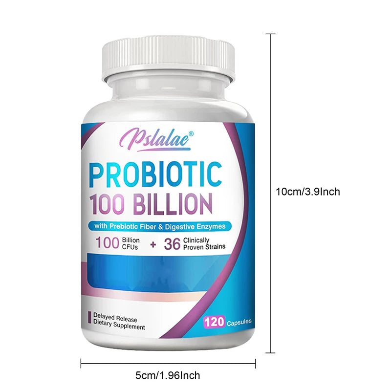 Probiotics 100 Billion - Supports Urinary Health, Promotes Digestive Regularity, and Balances Intestinal Bacteria - 120 Capsules