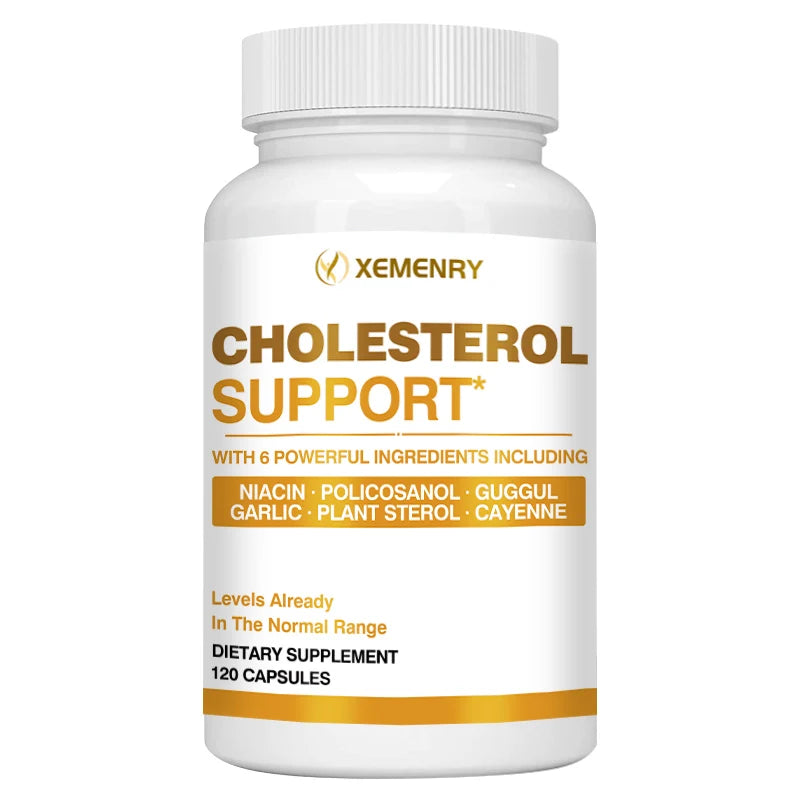 Cholesterol Supplements - Improves Blood Circulation, Supports Blood Pressure and Heart Health - 120 Capsules