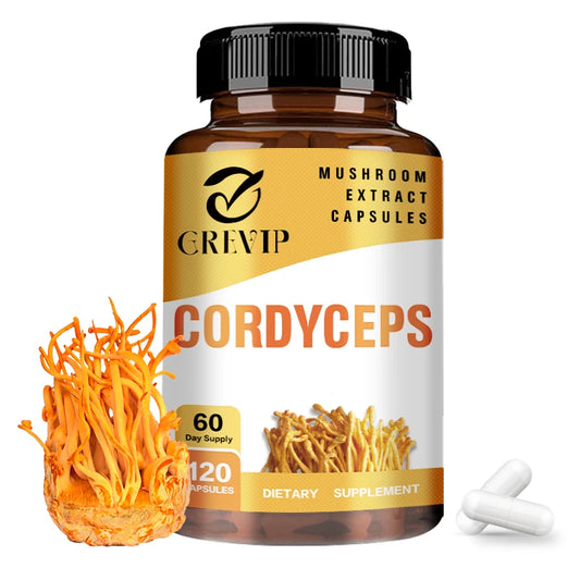 Cordyceps Mushroom Extract - Brain Supplement for Memory and Focus Relief Stress Better Mood - 120 Capsules