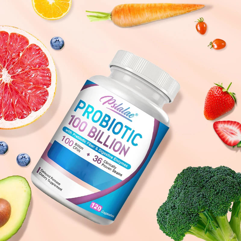 Probiotics 100 Billion - Supports Urinary Health, Promotes Digestive Regularity, and Balances Intestinal Bacteria - 120 Capsules