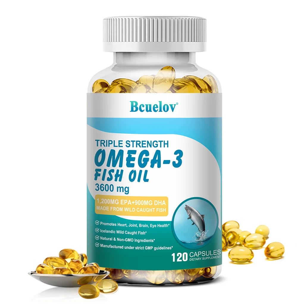 Bcuelov Omega-3 Fish Oil Dietary Supplement