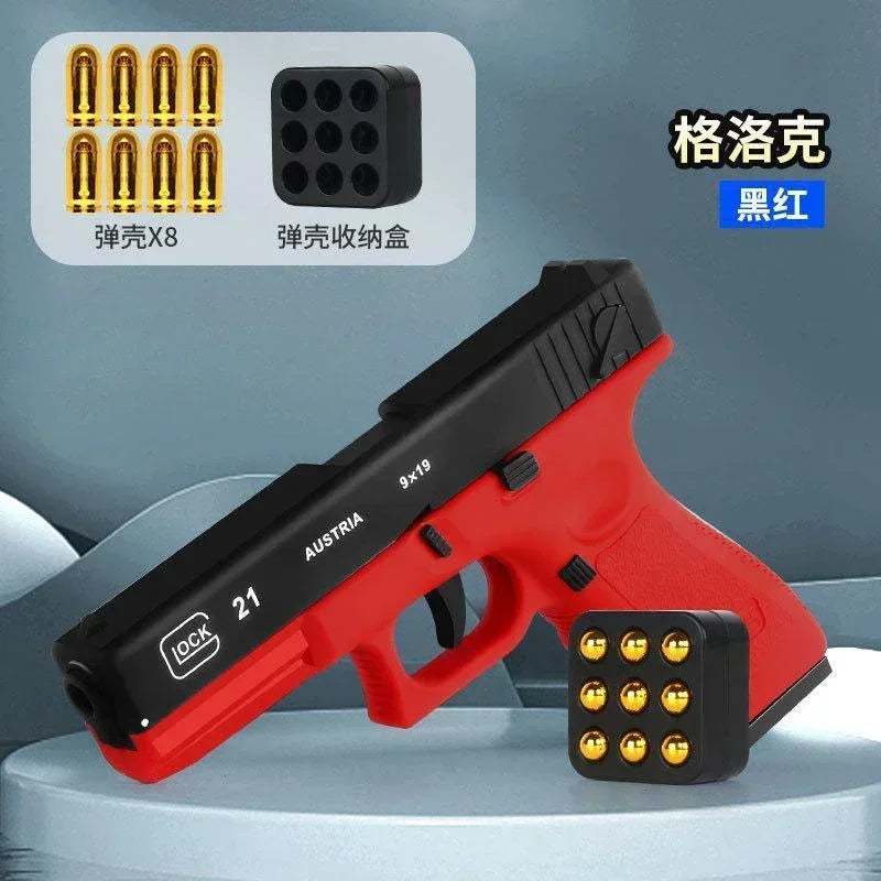 Automatic Shell Ejection G17 Toy Gun Airsoft Laser Version Pistol Armas Children CS Shooting Weapons for Kids Boys Birthday Gift