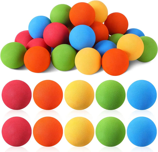 36 Pieces Round Balls for Duck Shooting Toys Kids Children Foam Blasters Air Powered Safety Soft Bullet, Assorted Colors, 2.8cm