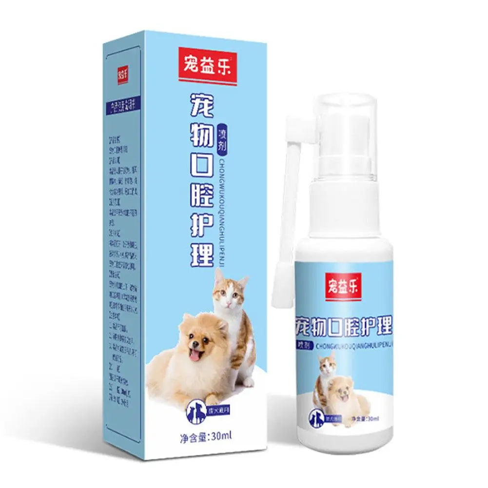 Pet Oral Care Spray for Cat Dog Pet Fresh Breath Dental Care Teeth Cleaning Anti Inflammatory Dog Gingivitis Treatment