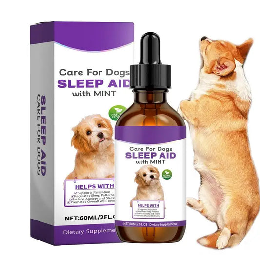 Puppy Supplements 60ml Dog Supplement Sleep Aid Sleeping Dropper Natural Pet Sleep Liquid To  Promotes Healthy Restful