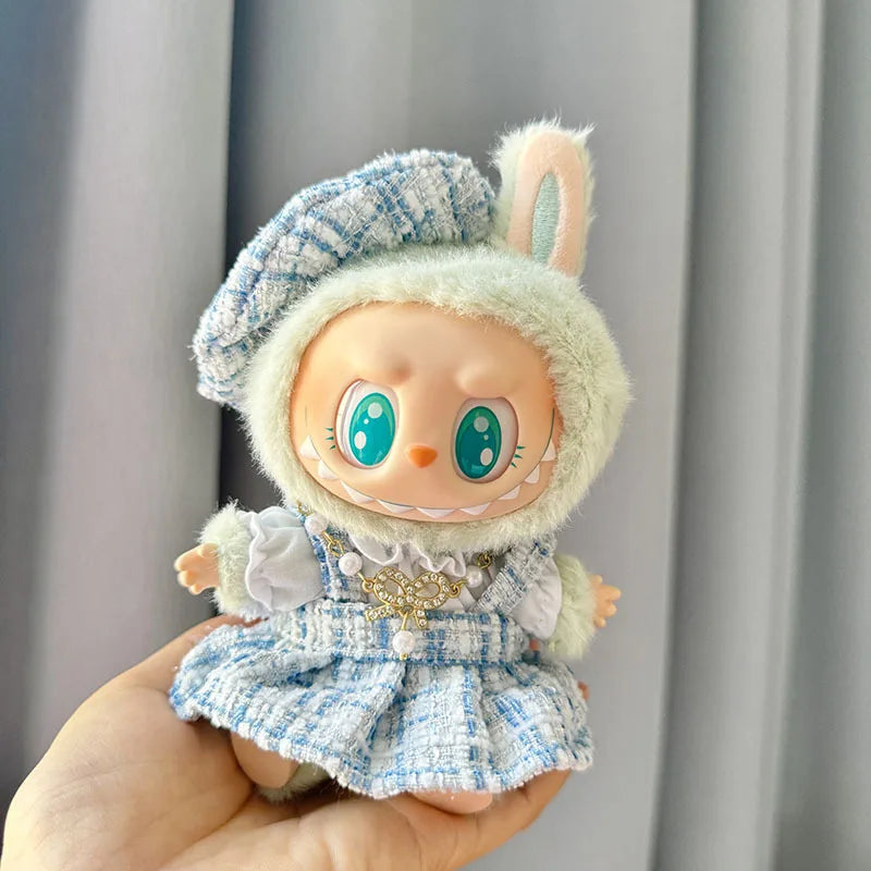 17cm Labubu I II Idol Dolls Cute Mini Plush Doll'S Clothes Korea Kpop Exo Idol Dolls