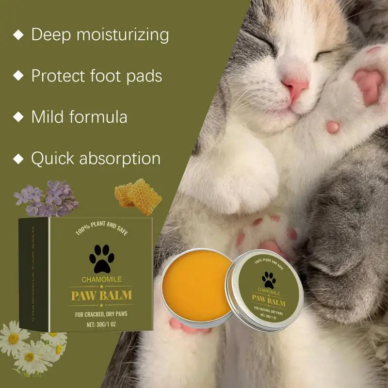 30g Pet Paw Balm Natural Skin Healing Balm Soother Moisturising Cream Pet Paw Protection Wax Pet Supplies