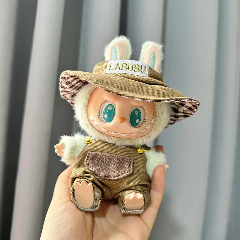 Cute Mini Plush Doll'S Clothes NO Doll Outfit Bib Pants Accessories Labubu II Idol Dolls Jumpsuit Xmas Sitting Party Clothing